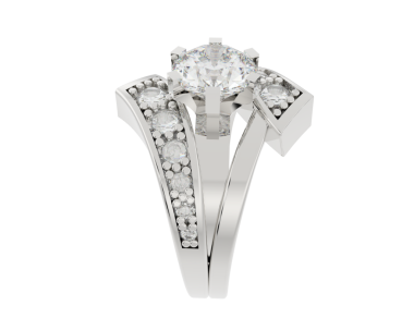 Beyaz arkaplanda elmas küpeler