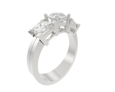 Elmaslı yüzük. Mücevher. 3 Boyutlu Hazırlama