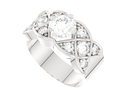 Gümüş alyans beyaza izole edilmiş