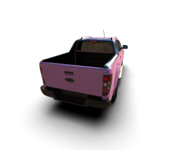 Siyah arka planda 3 boyutlu küçük bir oyuncak araba çizimi