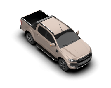 Stüdyoda karanlık bir arka planda modern bir cipin 3 boyutlu görüntüsü.