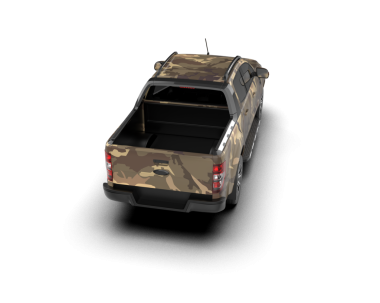 Beyaz stüdyo arka planında izole edilmiş 3 boyutlu bir kamyonet.