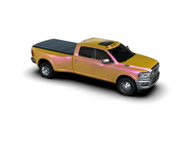 Sarı modern araba siyah arkaplanda izole.