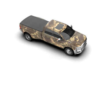 Stüdyo ortamında beyaz üzerine izole edilmiş 3 boyutlu markasız bir pikap.