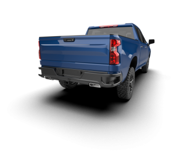 Beyaz arka planda daha az genel bir kamyonetin 3 boyutlu görüntülenmesi