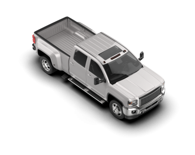 Beyaz gövdeli modern ticari kamyon.