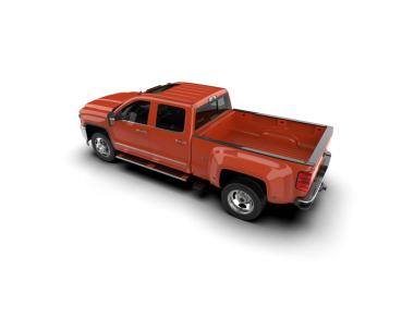 Stüdyo ortamında beyaz arka planda izole edilmiş 3 boyutlu markasız bir pikap.