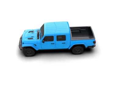 Modern mavi kamyonet beyaz arka planda izole edilmiş. 3d illüstrasyon.