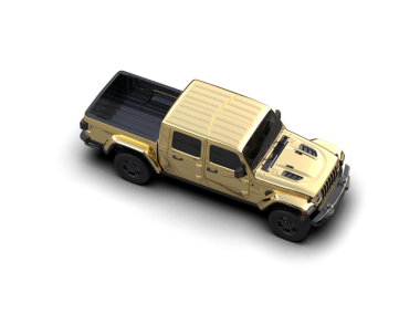 Beyaz arka planda izole edilmiş askeri bir aracın 3 boyutlu görüntüsü