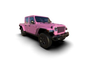 Pembe arka planı olan pembe bir cip. 3D görüntüleme. 3d illüstrasyon.