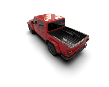 Kırmızı araba siyah arka planda izole edilmiş. 3d oluşturma