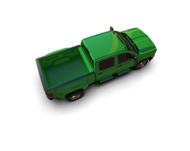 yeşil küçük araba siyah arkaplanda izole edildi