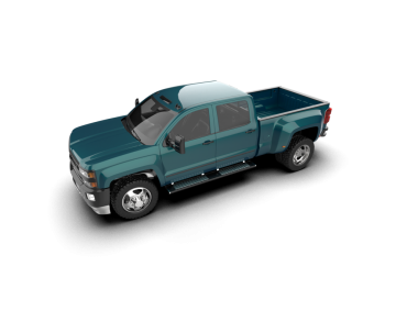 Beyaz arka planda bir pikap araba, 3 boyutlu..