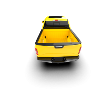 Sarı modern araba siyah arkaplanda izole..