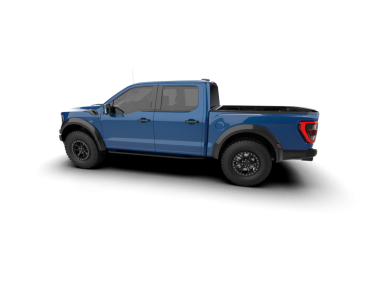 Beyaz arka planda modern mavi kamyonet