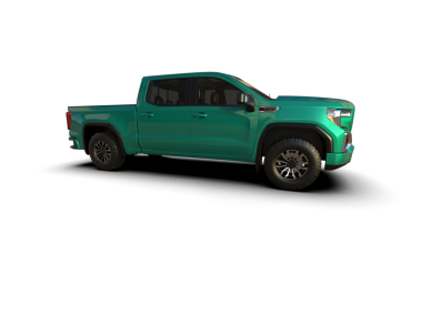 beyaz arkaplanda modern yeşil kamyon