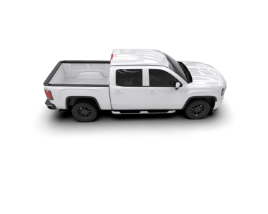 Beyaz arka planda izole edilmiş uzun kuyruklu bir kamyonet.