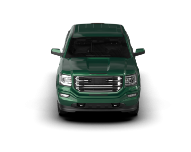 Beyaz arka planda yeşil cip. 3d oluşturma