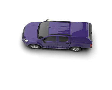 Mor araba izole edilmiş. 3d oluşturma