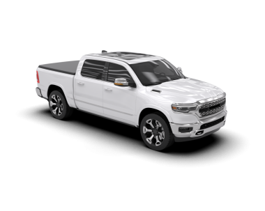 Beyaz arka planda bir kamyonetin 3 boyutlu görüntüsü