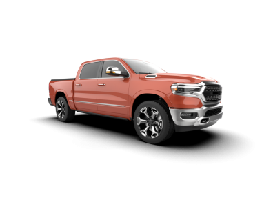 Beyaz arka planda izole edilmiş modern bir pikap.