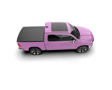 Pembe minivan. Beyaz arka planda izole edilmiş. 3d oluşturma