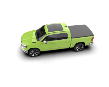 modern, uzun gölgeli yeşil bir araba. 3d oluşturma