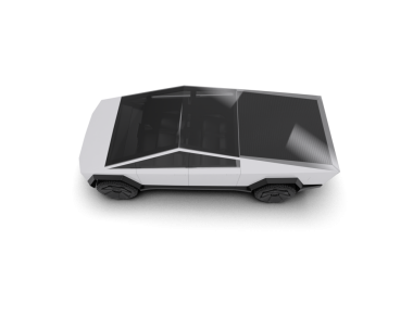 Siyah arka planda izole edilmiş beyaz bir arabanın 3 boyutlu görüntüsü