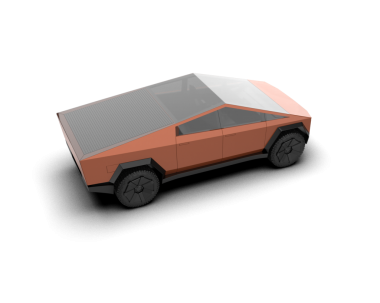 Beyaz arka planda izole edilmiş siyah bir arabanın 3 boyutlu görüntüsü