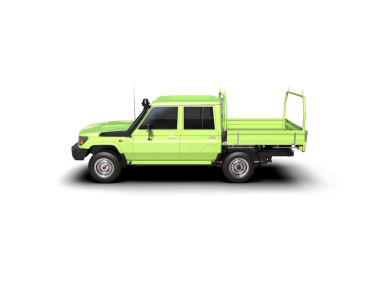 Gölgeli yeşil kamyonet