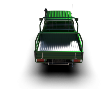 yeşil küçük kamyon. 3d oluşturma