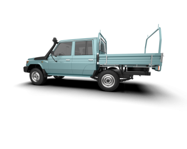 SUV beyaz arka planda izole edildi. 3D görüntüleme - illüstrasyon