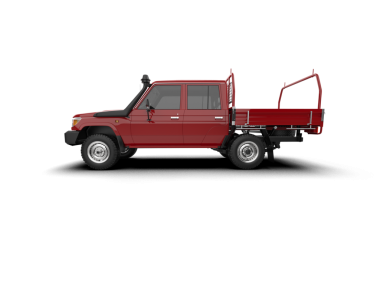 Kırmızı traktör beyaz arkaplanda izole edildi, 3 boyutlu görüntüleme