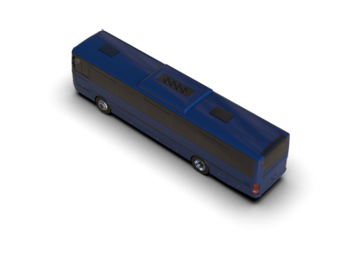 Siyah arkaplan üzerinde modern otobüs