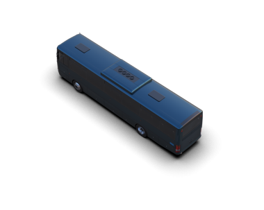 Koyu arkaplanda yansıtıcı bir minibüsün 3 boyutlu canlandırması