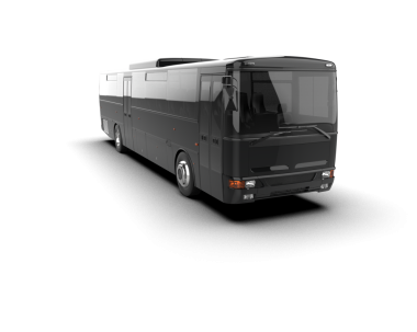 Siyah arkaplan üzerine modern minibüs