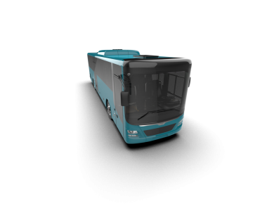 Siyah zemin üzerinde izole edilmiş mavi ve beyaz bir plastik kameranın 3 boyutlu görüntüsü