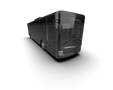 beyaz zemin üzerinde otobüs