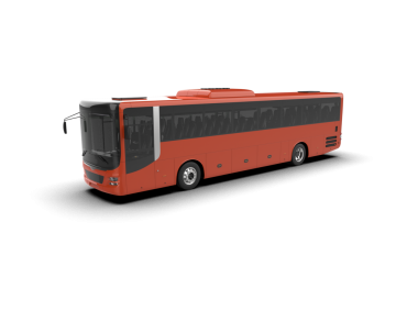 Siyah arkaplan üzerinde modern otobüs