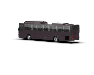 Beyaz arkaplandaki otobüs, vektör illüstrasyonu