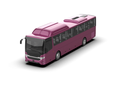 Modern Otobüs, vektör illüstrasyonu