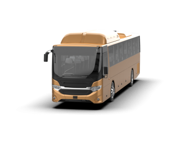 Modern yolcu otobüsü. Vektör çizimi. 10 saniye..