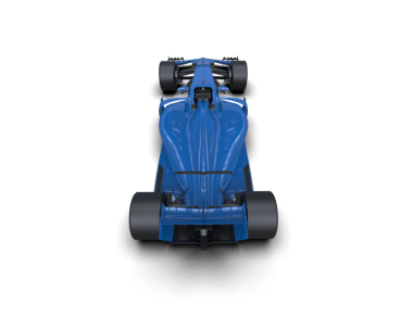 Siyah izole edilmiş mavi spor araba. 3d oluşturma