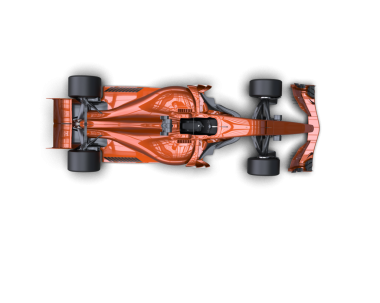 Kırmızı bir yarış arabasının 3 boyutlu resmi