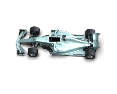 Siyah arka planı olan 3 boyutlu bir yarış arabası..