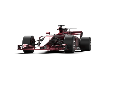 Siyah arka planda izole edilmiş yarış arabası