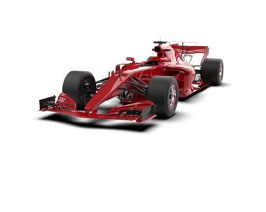 Siyah arka planda kırmızı araba