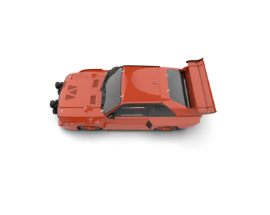 kırmızı araba beyaz arkaplanda izole edildi