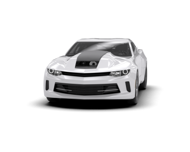 Beyaz arka planda izole edilmiş beyaz modern spor araba. 3d oluşturma