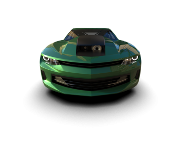 beyaz arkaplanda izole edilmiş bir araba.